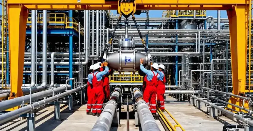 Planta industrial con equipos de seguridad Franko